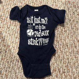 Newborn New York Yankees onesie.